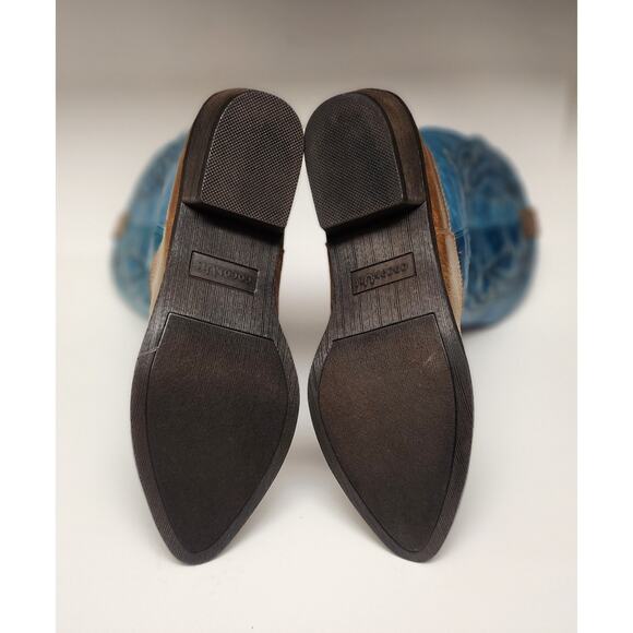 Coconut Gaucho Two Tone Western Boots Size 8.5M - Picture 8 of 9